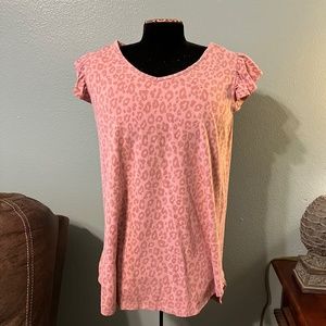 Dusty pink leopard top